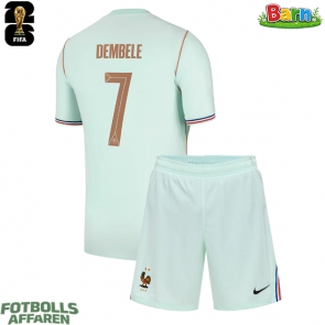 Frankrike Ousmane Dembele #7 Bortaställ Barn VM 2026 Kortärmad (+ Korta byxor)